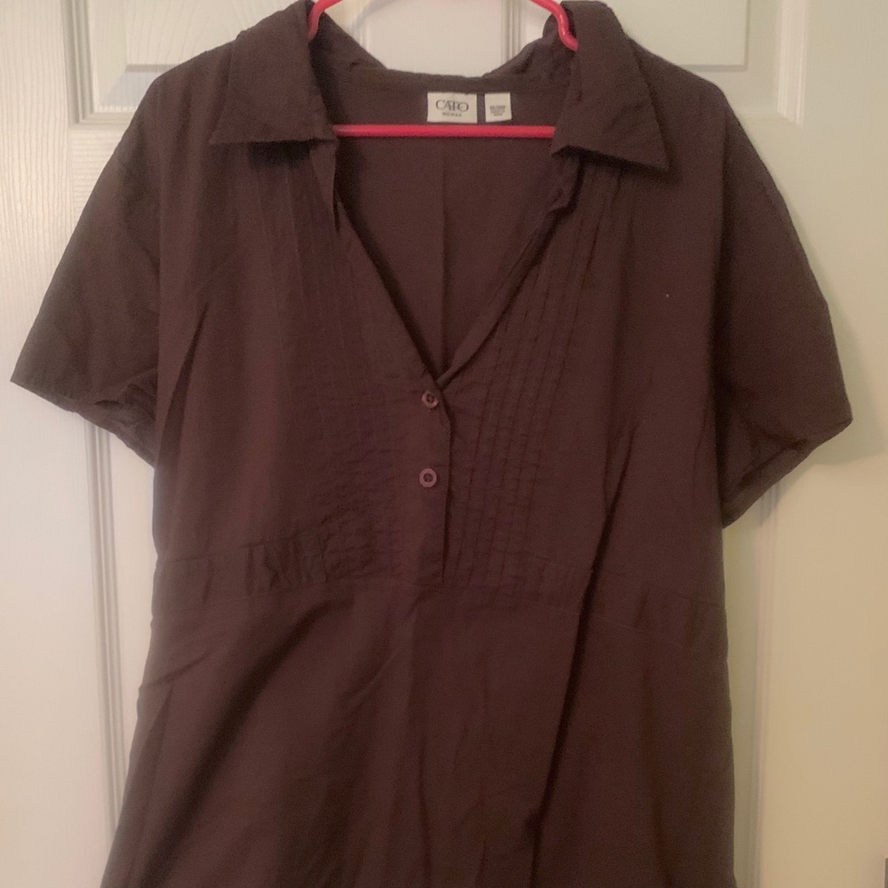 Cato short sleeve blouse with tie